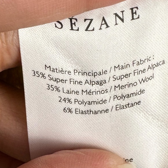 Sézane Mustard Johnny Knit Alpaca Wool Sweater Women’s Sz XS - Picture 8 of 8